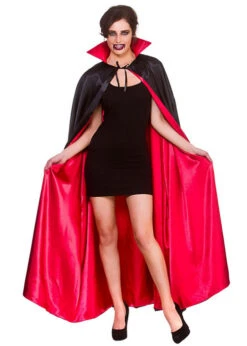 Adult Deluxe Satin Vampire Cape With Collar