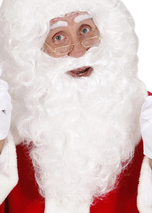 Deluxe Long White Santa Claus Fake Beard 3 Deluxe Long White Santa Claus Fake Beard
