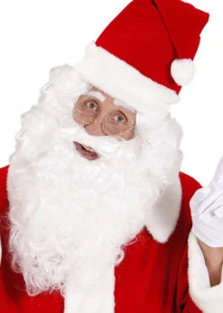 Deluxe Long White Santa Claus Fake Beard 5 Deluxe Long White Santa Claus Fake Beard -Halloween Fans Shop B0532 rs 01