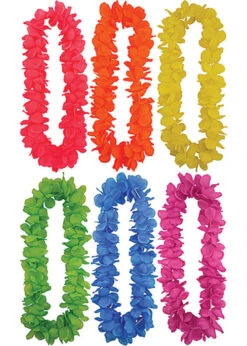 Hawaiian Leis Hula Flower Garlands Pk12