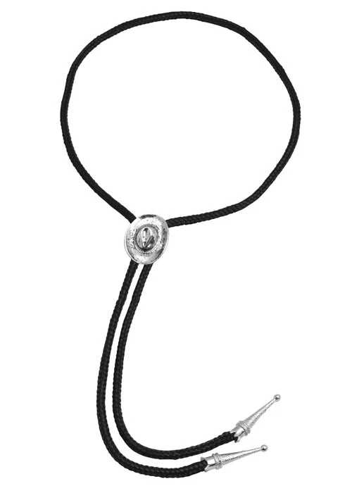 Cowboy Hat Design Western Bootlace Necktie 3 Cowboy Hat Design Western Bootlace Necktie