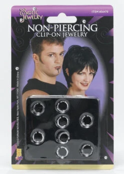 80s Punk Rock Fake Peircing Clip On Jewellery