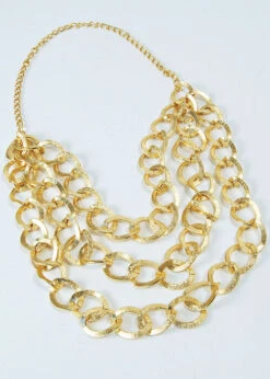 80s TV Mr T Style Bling Gold Chain Necklace