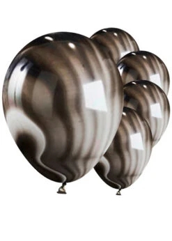 Halloween Black Marble Party Balloons Pack 5