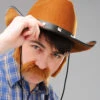 Mens Western Brown Studded Cowboy Hat