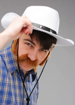 Mens Western White Felt Cowboy Hat