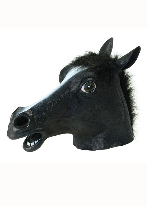 Black Beauty Black Rubber Horse Mask 3 Black Beauty Black Rubber Horse Mask