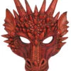 Deluxe Red Dragon Half Face Mask 1 Deluxe Red Dragon Half Face Mask -Halloween Fans Shop BM552rs