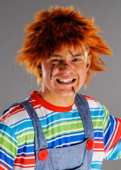 Mens Chucky Style Messy Ginger Wig
