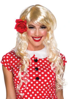 Womens Long Blonde Curly Vixen Wig -Halloween Fans Shop BW889 rs 02