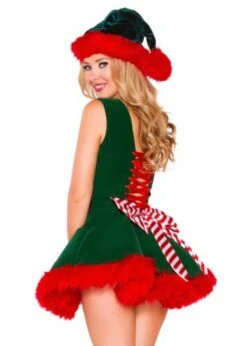 Womens Christmas Deluxe Head Elf Costume -Halloween Fans Shop C188 elf costume 03