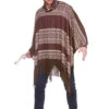 Adult Size Western Brown Cowboy Poncho 2 Adult Size Western Brown Cowboy Poncho -Halloween Fans Shop EM 3261 rs