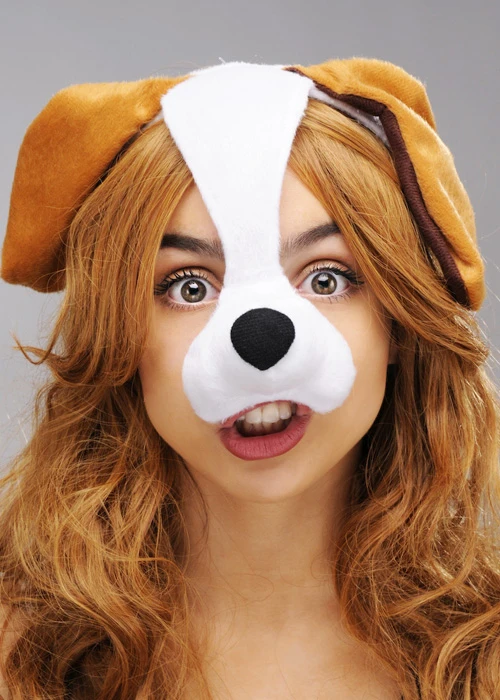 Dog Mask On Headband 3 Dog Mask On Headband