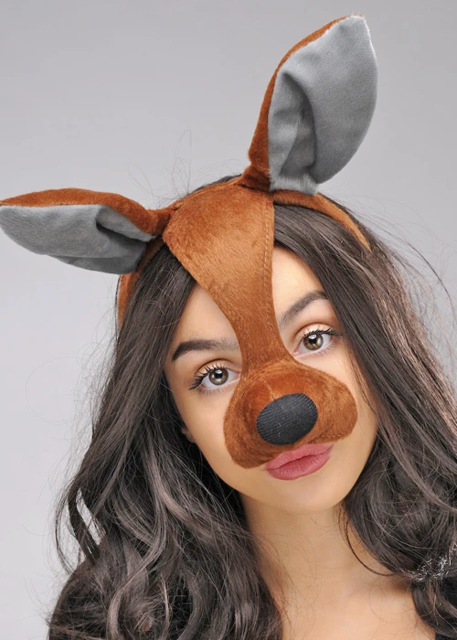 Australian Kangaroo Mask On Headband 3 Australian Kangaroo Mask On Headband