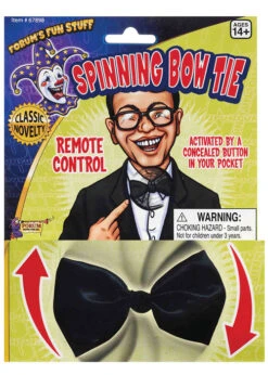 Joke Black Spinning Bow Tie