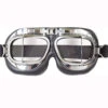 Aviator Fighter Pilot Deluxe Chrome Flying Goggles -Halloween Fans Shop Goggles20 20Chromers