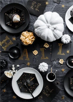 Black And Gold Halloween Party Bunting Banner 7 Black And Gold Halloween Party Bunting Banner -Halloween Fans Shop HALLDEC979 rs 02