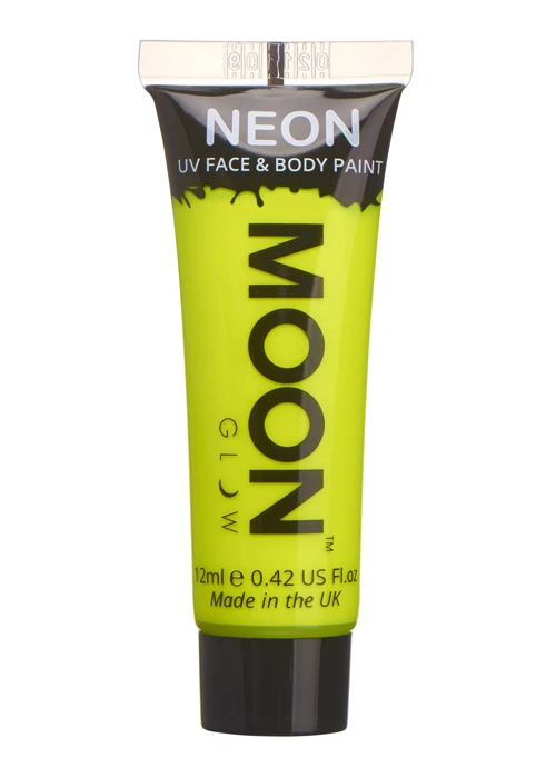 UV Neon Yellow Make-Up Body Paint Tube 12ml 3 UV Neon Yellow Make-Up Body Paint Tube 12ml