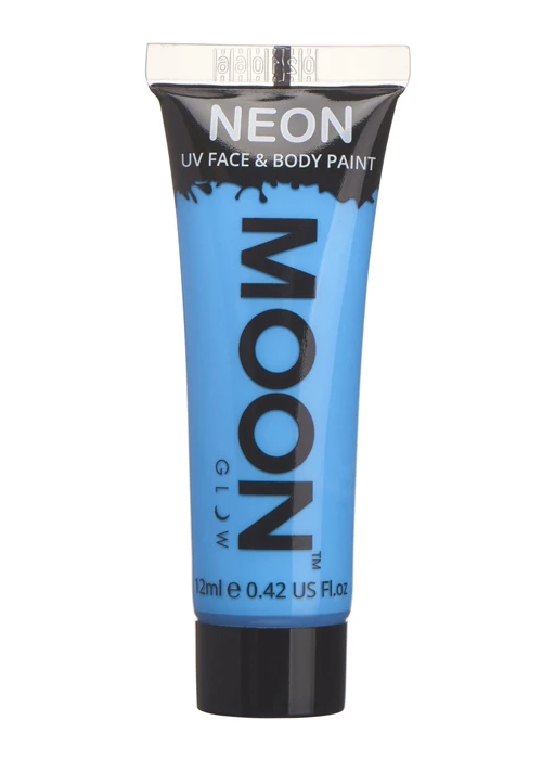 UV Neon Pastel Blue Make-Up Body Paint Tube 12ml 3 UV Neon Pastel Blue Make-Up Body Paint Tube 12ml