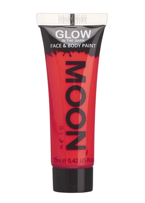 Glow In The Dark Neon Red Make-Up Tube 12ml 3 Glow In The Dark Neon Red Make-Up Tube 12ml
