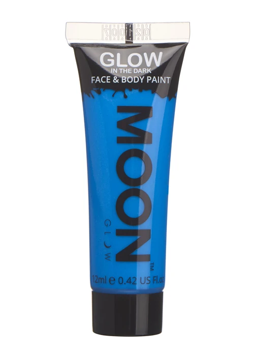 Glow In The Dark Neon Blue Make-Up Tube 12ml 3 Glow In The Dark Neon Blue Make-Up Tube 12ml