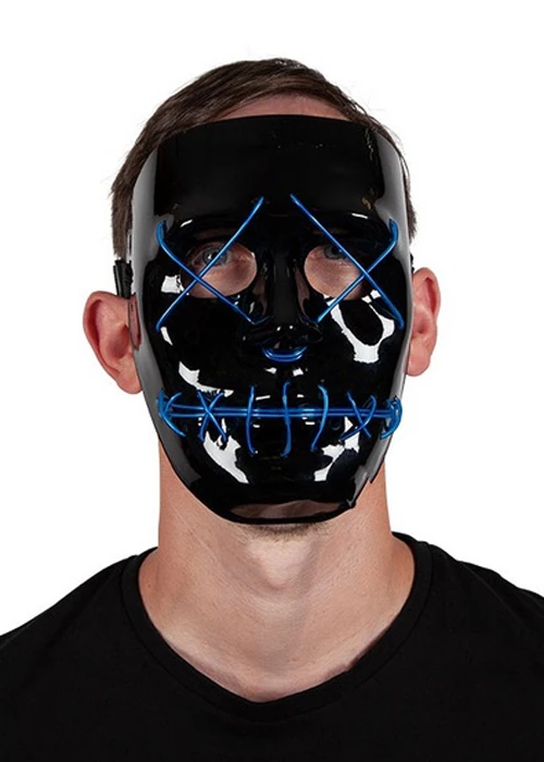 The Purge Style Blue Light Up LED Face Mask 3 The Purge Style Blue Light Up LED Face Mask