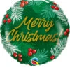Inflated Green And Berries Merry Christmas Helium Balloon -Halloween Fans Shop Q89853 rs
