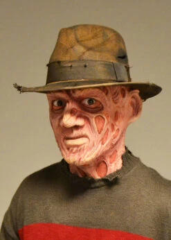 Freddy Krueger Style Distressed Brown Fedora Hat -Halloween Fans Shop ST1105 deluxe freddy krueger hat 02