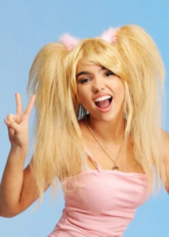 Womens Baby Spice Style Blonde Pop Star Wig