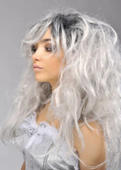 Womens Long Grey Gothic Ghost Bride Wig -Halloween Fans Shop ST777 grey ghost bride wig 02