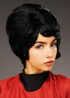 Womens Star Trek Style Black Beehive Uhura Wig 7 Womens Star Trek Style Black Beehive Uhura Wig -Halloween Fans Shop Star Trek Uhura black beehive wig 42272 02