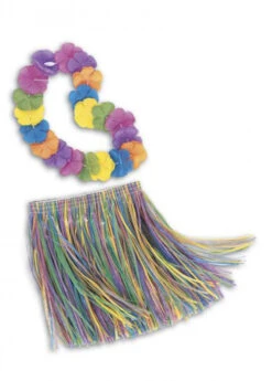 Childrens Size Hawaiian Skirt And Garland