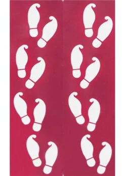 Christmas Naughty Elf Footprint Stencils