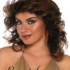 Womens 1970s Deluxe Brown Flick Out Wig