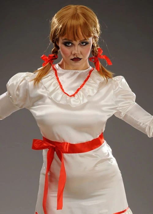 Womens Annabelle Style Long Evil Doll Costume 7 Womens Annabelle Style Long Evil Doll Costume - Image 5