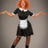 Rocky Horror Maid Style Magenta Costume 2 Rocky Horror Maid Style Magenta Costume -Halloween Fans Shop adult rocky horror maid outfit