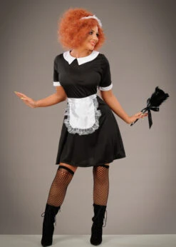 Rocky Horror Maid Style Magenta Costume -Halloween Fans Shop adult rocky horror maid outfit 02