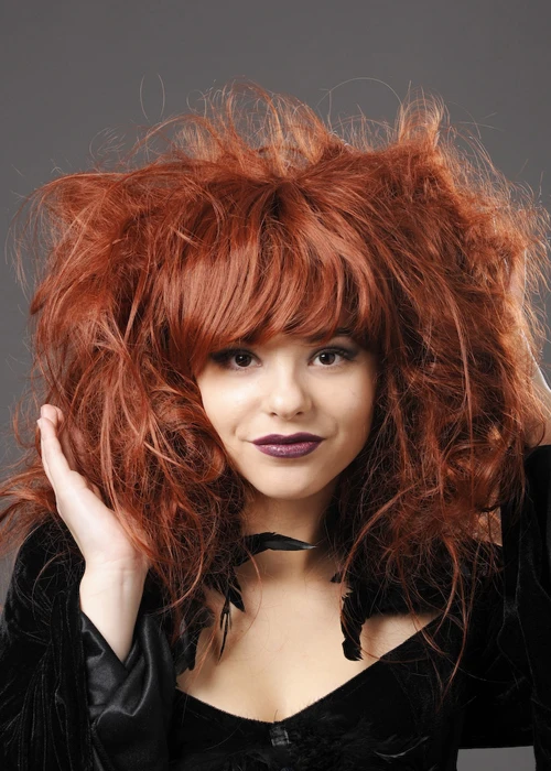 Womens Halloween Auburn Backcombed Zombie Wig 3 Womens Halloween Auburn Backcombed Zombie Wig