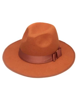 Brown Velvet 1920s Gangster Trilby Hat