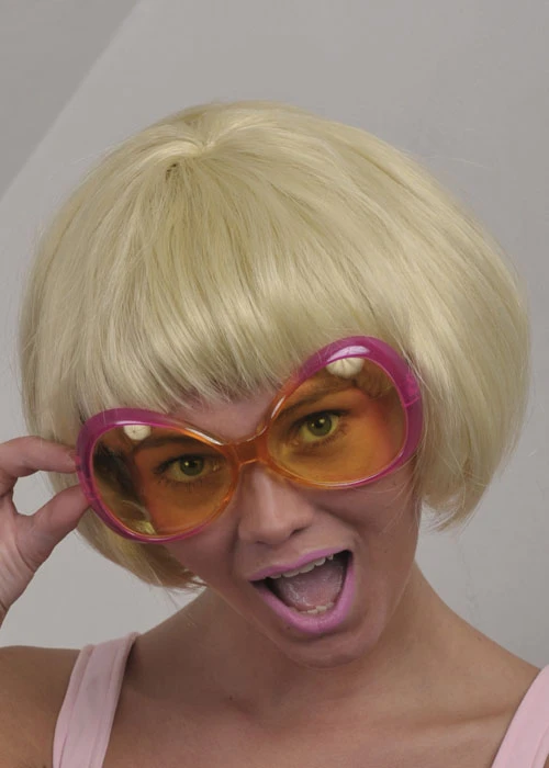 Ladies 60s Go Go Girl Blonde Bob China Doll Wig 4 Ladies 60s Go Go Girl Blonde Bob China Doll Wig - Image 2