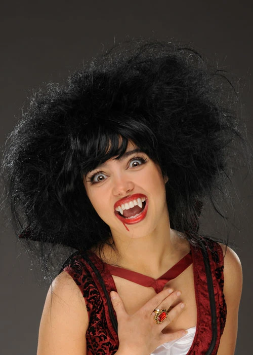 Womens Gothic Black Backcombed Vampire Wig 3 Womens Gothic Black Backcombed Vampire Wig