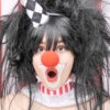 Womens Big Black Circus Clown Wig 1 Womens Big Black Circus Clown Wig -Halloween Fans Shop black backcombed wig