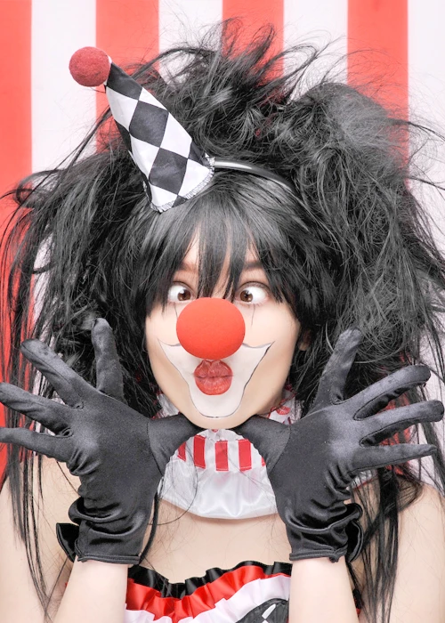 Womens Big Black Circus Clown Wig 4 Womens Big Black Circus Clown Wig - Image 2