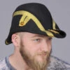 Adult Black Bicorn Pirate Hat