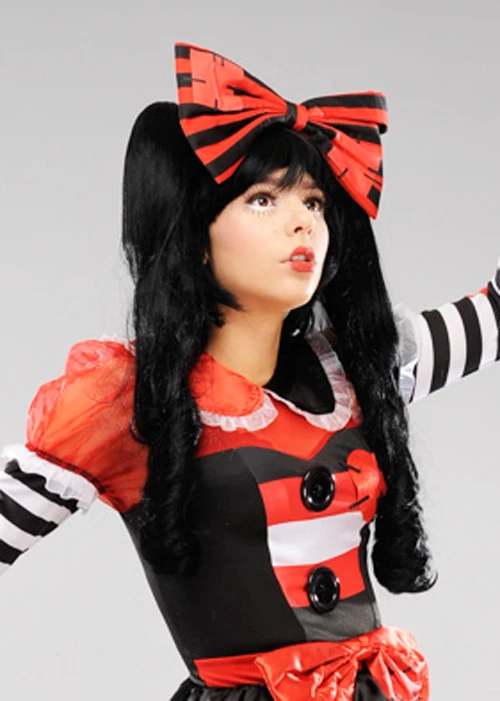 Womens Halloween Gothic Black Broken Doll Wig 4 Womens Halloween Gothic Black Broken Doll Wig - Image 2