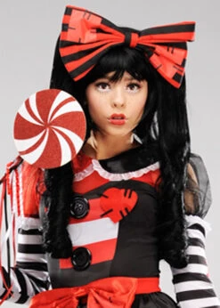 Womens Halloween Gothic Black Broken Doll Wig 7 Womens Halloween Gothic Black Broken Doll Wig -Halloween Fans Shop black dolly wig 02