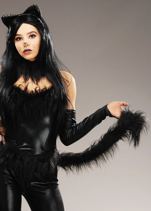 Black Cat Fluffy Bendable Animal Tail 3 Black Cat Fluffy Bendable Animal Tail