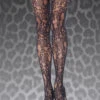 Plus Size Leg Avenue Black Floral Vine Net Tights -Halloween Fans Shop black lace fishnet tights 9954 1