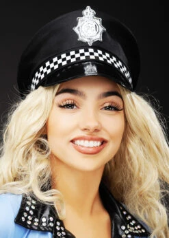 Adult Size Black Police Panda Hat