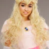 Womens Princess Peach Style Long Blonde Wig 2 Womens Princess Peach Style Long Blonde Wig -Halloween Fans Shop blonde princess peach wig